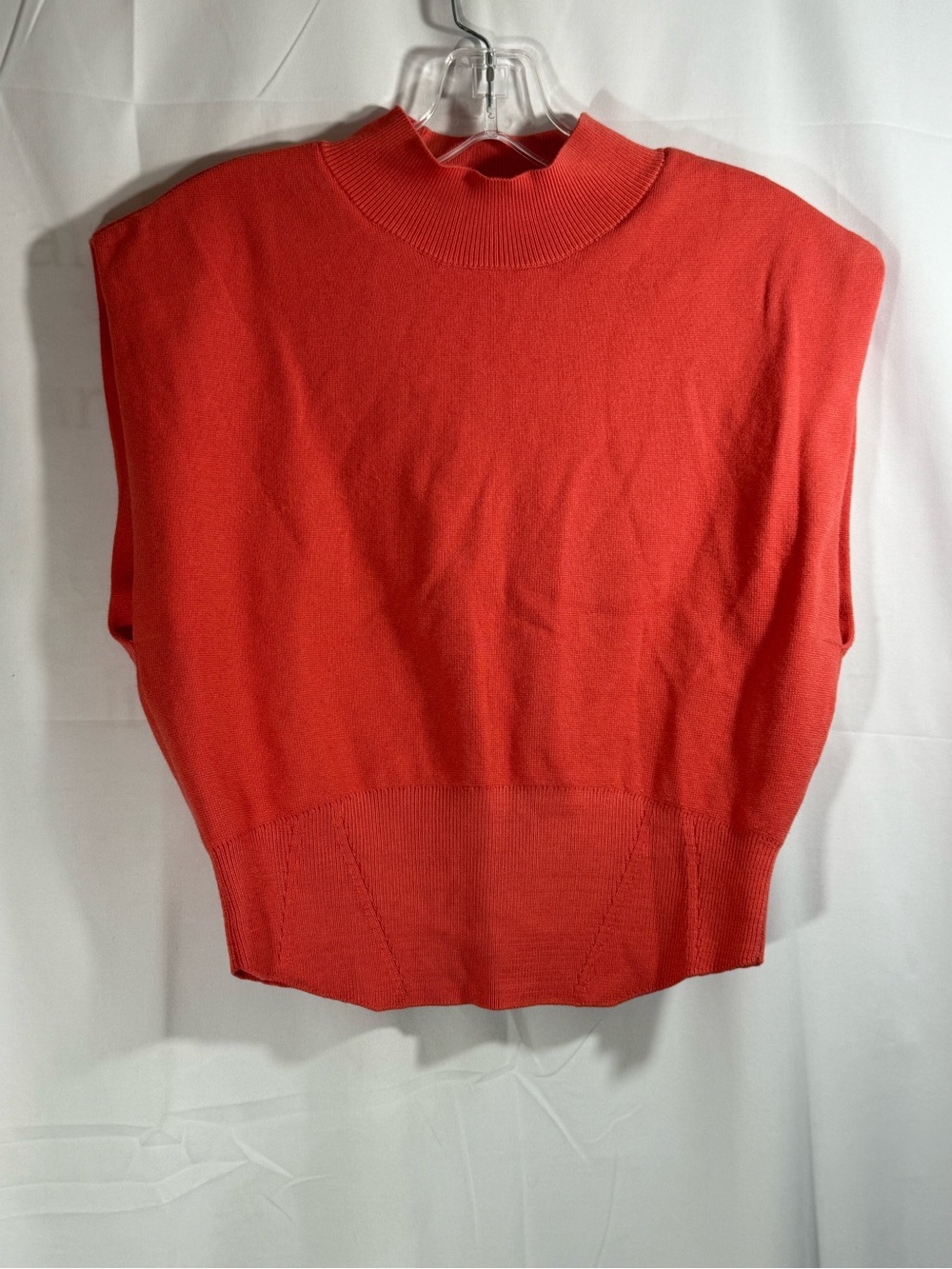 Pilcro By Anthropologie Coral Mock Neck Knit Sleeveless Top Size Medium NWT